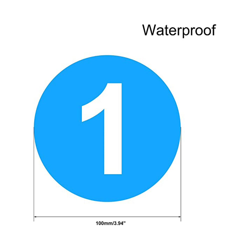 ฉลากสติกเกอร์ติดขวดตัวเลขกันน้ำใสสำหรับนับ